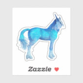 Unicorn-Blues Aufkleber (Blatt)