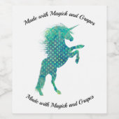 Unicorn-Blues Weinetikett (Einzelnes Label)