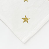 Unicorn Blume Gold Glitzer Personalisiert Girly Fleecedecke (Ecke)