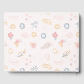 Unicorn Blush Florals Babydusche Personalisiert Gästebuch (Rückseite)