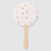 Unicorn Blush Florals Kinderdusche Einladungen Fächer (Rückseite)