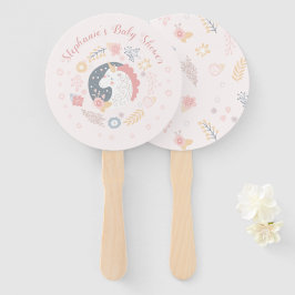 Unicorn Blush Florals Kinderdusche Einladungen Fächer