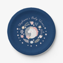 Unicorn Blush & Navy Baby Dusche Personalisiert