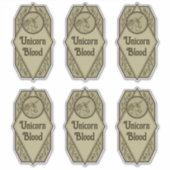 Unicorn Bluttränke Flaschenetiketten Aufkleber (Vorderseite)