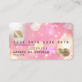 Unicorn boho art Kreditkarte Stil Gold Visitenkarte (Vorderseite)