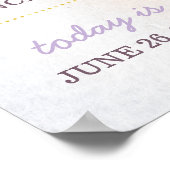 Unicorn Boho Birthday Stats Milestone Poster (Ecke)