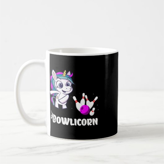Unicorn Bowling Button Strike Bowling Bowler Bowli Kaffeetasse (Links)