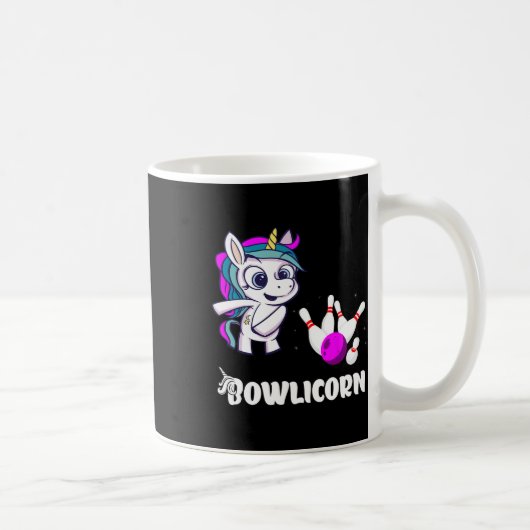 Unicorn Bowling Button Strike Bowling Bowler Bowli Kaffeetasse (Rechts)