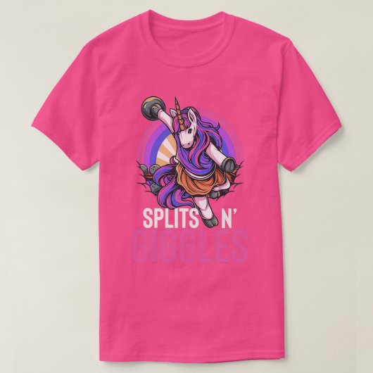 Unicorn Bowling Team Splits N Giggles T T-Shirt (Design vorne)