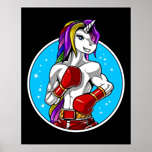 Unicorn Boxing Player Poster (Vorne)