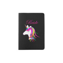 Unicorn Bride Passhülle - Schwarz