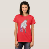 Unicorn Bride Veil Wedding T-Shirt (Vorne ganz)