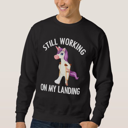 Unicorn Broken Leg For Kids Toddlers Injured Foot  Sweatshirt (Vorderseite)