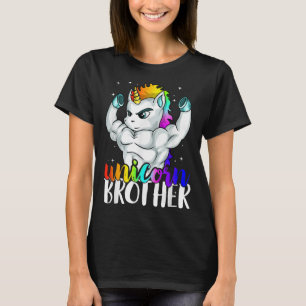 Unicorn Brother Sister to Big Bro Brothercorn Chri T-Shirt