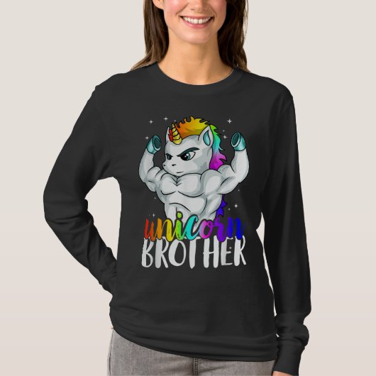 Unicorn Brother Sister to Big Bro Brothercorn Chri T-Shirt (Vorderseite)