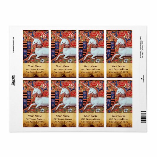 UNICORN BROWN PARCHMENT Monogramm (Vorne)