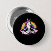 Unicorn Buddha Yoga Button (Vorne & Hinten)
