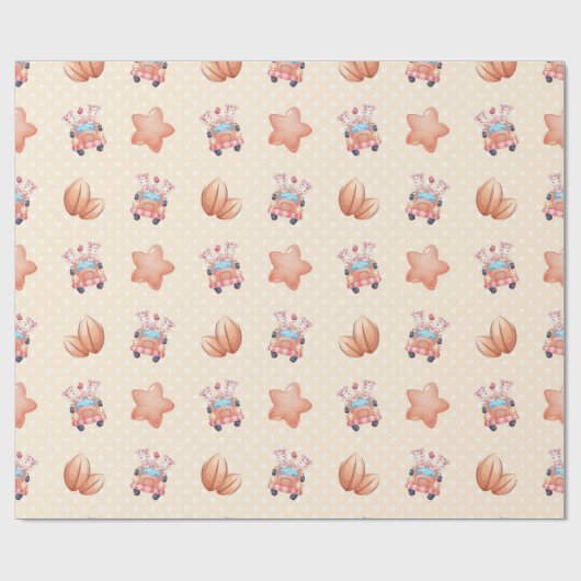 Unicorn Buddies Muster Geschenkpapier (Flach)