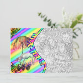 Unicorn Butterfets Danke, dass ihr Foto Card Dankeskarte (Stehend Vorderseite)