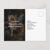 Unicorn Butterfly Flügel Worte ermutigen Postkarte (Rückseite)