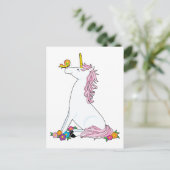 Unicorn Butterfly Postkarte (Stehend Vorderseite)