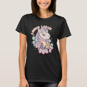 Unicorn Cafeteria Worker Lunch Ladys Rock T-Shirt