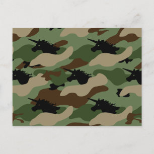 Unicorn Camouflage Postkarte
