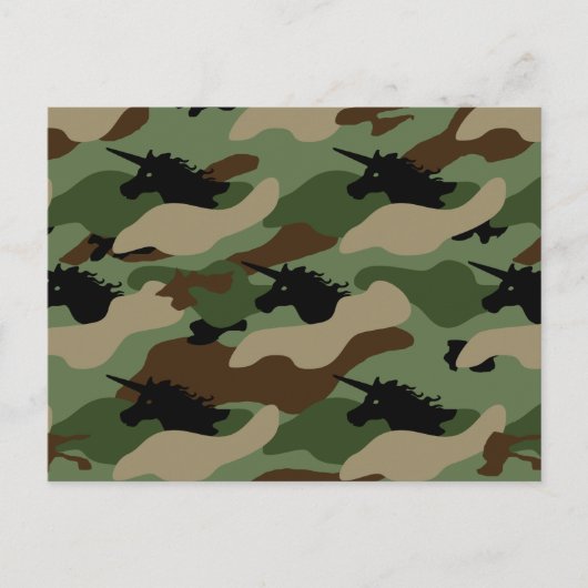 Unicorn Camouflage Postkarte (Vorderseite)