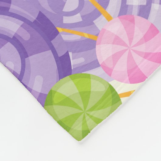 Unicorn Candy Print Fleecedecke (Ecke)
