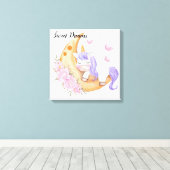 Unicorn Canvas Print Leinwanddruck (Insitu (Holzboden))