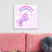 Unicorn Canvas Print Leinwanddruck (Insitu (Wohnzimmer))