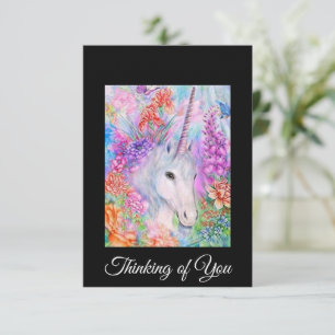 Unicorn Card Denken Sie an Sie Karte