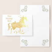 Unicorn Carousel Pferd Folienkarte (Anzeige)