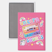 Unicorn Cassette Collage Magnet (Vorderseite/Rückseite)