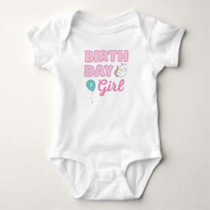 Unicorn Cat Birthday Girl Alter hinzufügen Baby Strampler