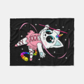Unicorn Cat Cati Corn Kittycorn Niedlich Kitty Rai Fleecedecke (Vorderseite (Horizontal))