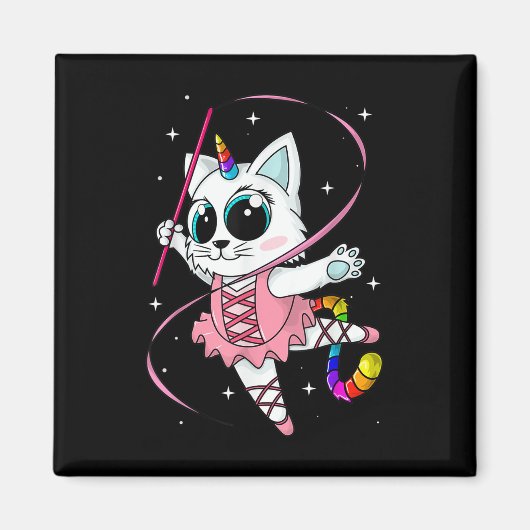 Unicorn Cat Cati Corn Kittycorn Niedlich Kitty Rai Magnet (Vorne)
