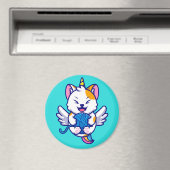 Unicorn Cat Magnet (In Situ (Geschirrspüler))