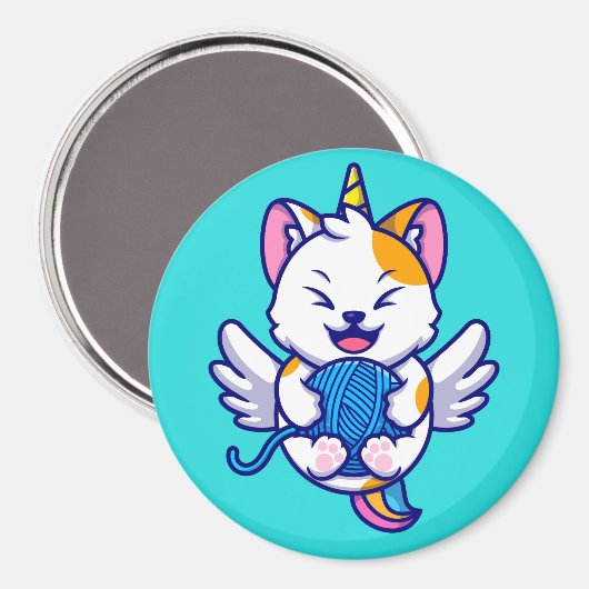 Unicorn Cat Magnet (Vorderseite/Rückseite)