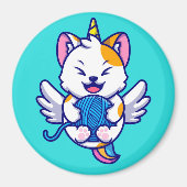 Unicorn Cat Magnet (Vorne)