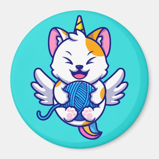 Unicorn Cat Magnet (Vorne)