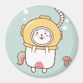 Unicorn Cat Magnet (Vorne)