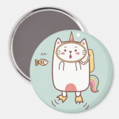 Unicorn Cat Magnet (Vorderseite/Rückseite)