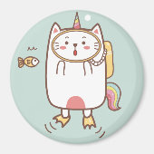 Unicorn Cat Magnet (Vorne)