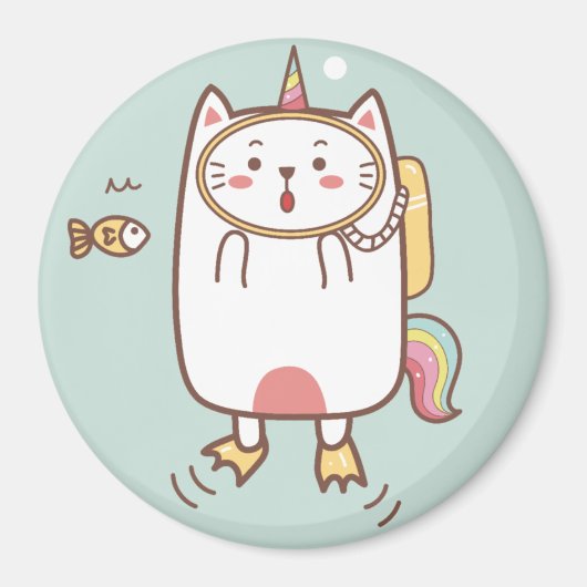 Unicorn Cat Magnet (Vorne)