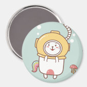 Unicorn Cat Magnet (Vorderseite/Rückseite)