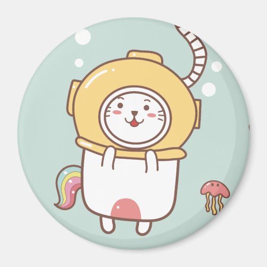 Unicorn Cat Magnet (Vorne)