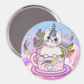 Unicorn Cat Magnet (Vorderseite/Rückseite)