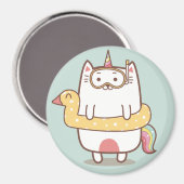 Unicorn Cat Magnet (Vorderseite/Rückseite)