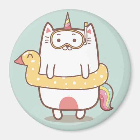 Unicorn Cat Magnet (Vorne)